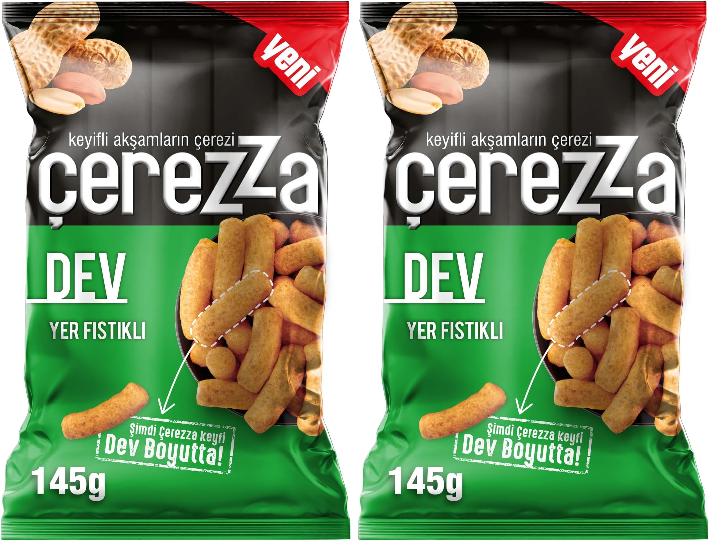 Cerezza Dev Yerfıstıklı Mısır 145 g 2li paket