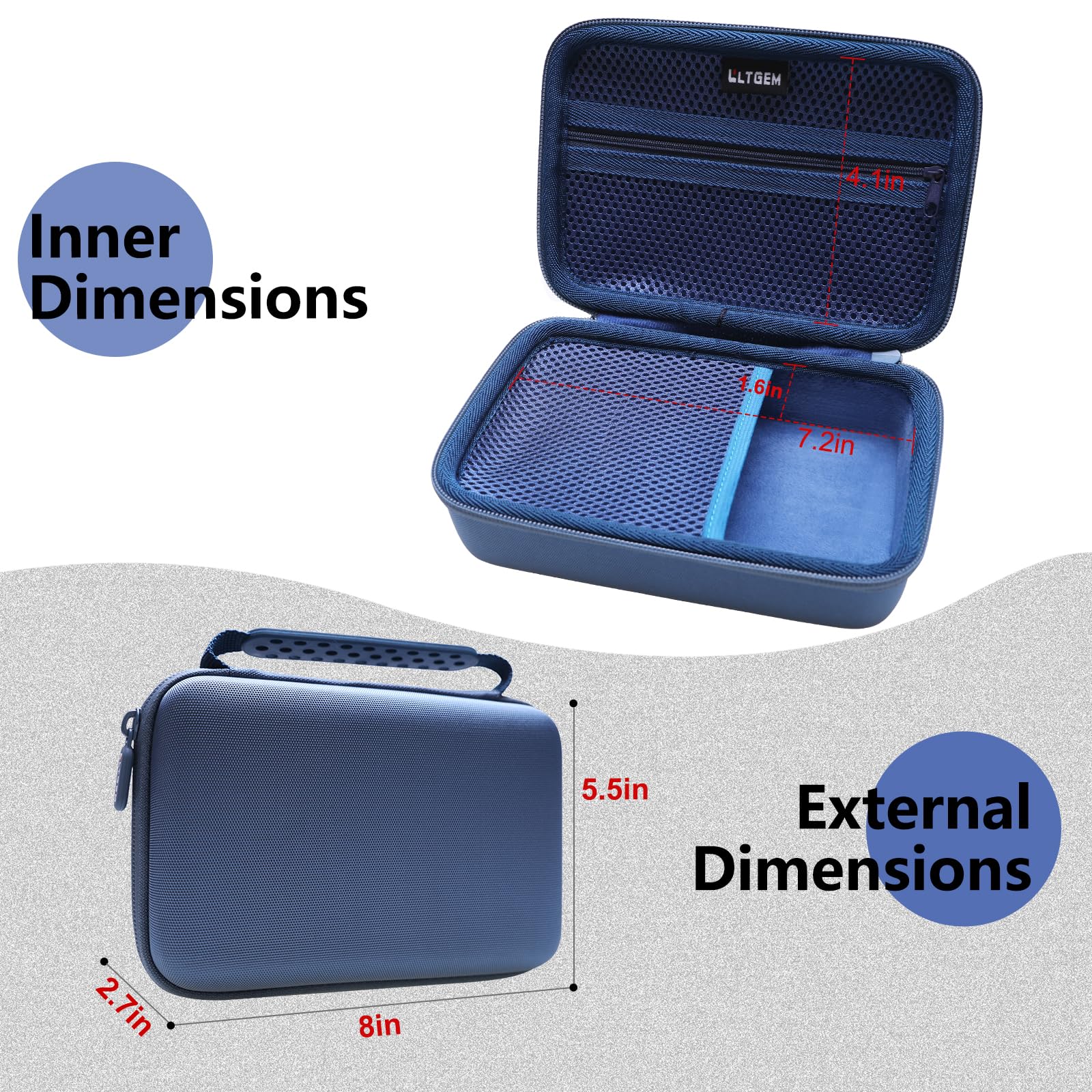 LTGEM Case Compatible with GiiKER Super Slide Puzzle Games, Blue