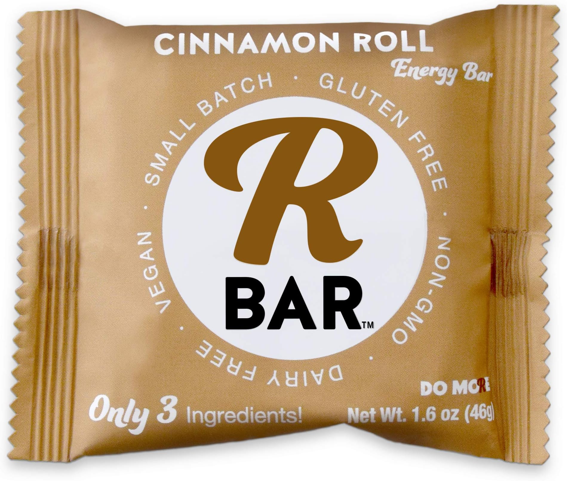 RBar Whole Food Plant Based Real Ceylon Cinnamon Roll Super Food Energy Bar - Dairy & Gluten Free Snacks, Vegan, Protein Bar - 3 Healthy Ingredients (10 Pack)