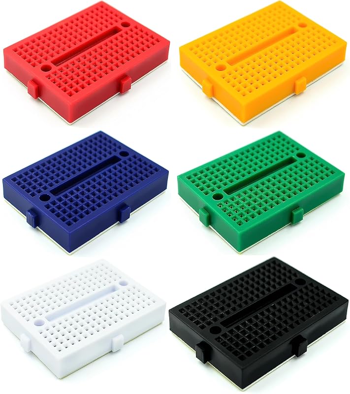 WWZMDiB 6 Pcs 170 Hole Colorful Mini Breadboard Solderless Prototype PCB Board Kit for Arduino Proto Shield Distribution Connecting Blocks
