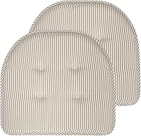 Vista 24 de Sweet Home Collection - Cojín de espuma viscoelástica para silla con capitoné, antideslizante, parte trasera de goma, en forma de U, 17 x 16 Gris