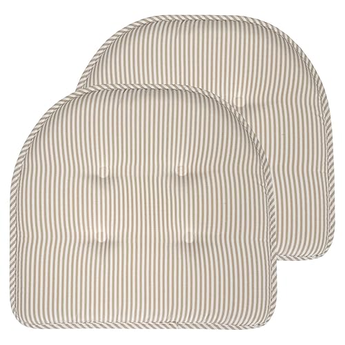 Sweet Home Collection Chair Cushion Memory Foam Pads Tufted Slip