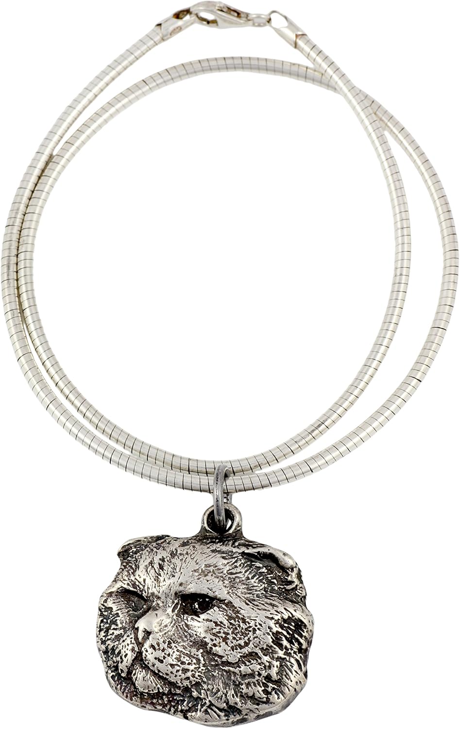 Art-Dog Collection Dog Pendant on Silver Thread - Handmade Dog Necklace with ZnAl Base and Silver Coating – Silver Dog Necklaces for Men and Women – Dog Breeds Jewelry – Cat