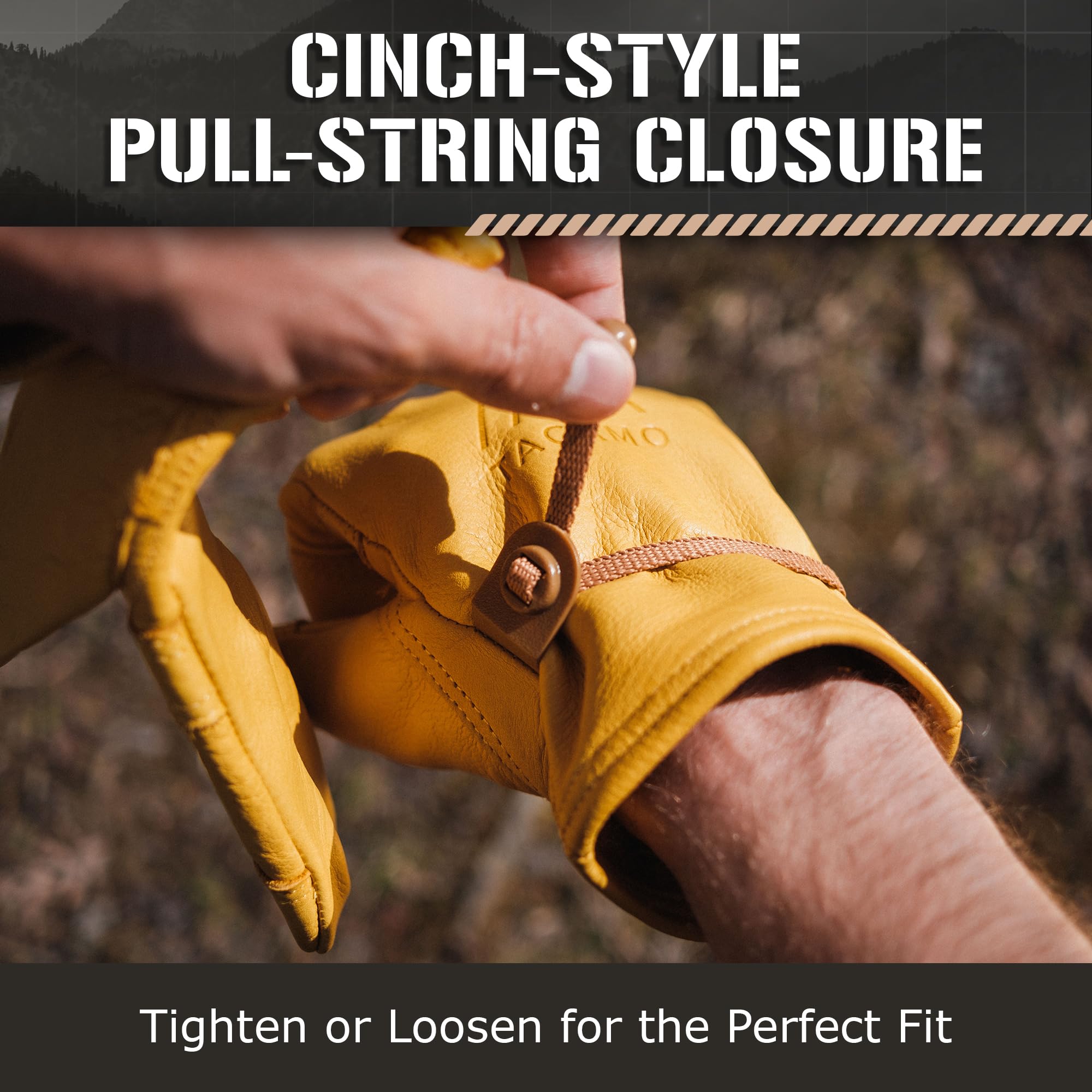 Guantes de trabajo de cuero resistente para hombres y mujeres, guantes de jardinería de 100% cuero vacuno, color amarillo, agarre seguro, resistentes a la abrasión y al desgarro, guantes para