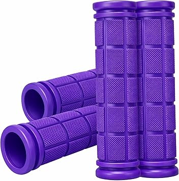 CHUNZEXI 4 PCS Bike Handlebar Grips, Rubber Bicycle Bar Grips Replacement, Non-Slip Handle Grips for Kids Bikes, Scooters, BMX, Mountain & Cruiser Bikes