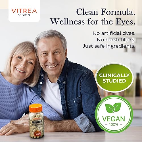 Miniatura 7 de Vitrea Health Vision Soporte macular  Suplemento ocular AREDS2 con luteína, zeaxantina, caléndula y 13 nutrientes  Ayuda a proteger contra la luz
