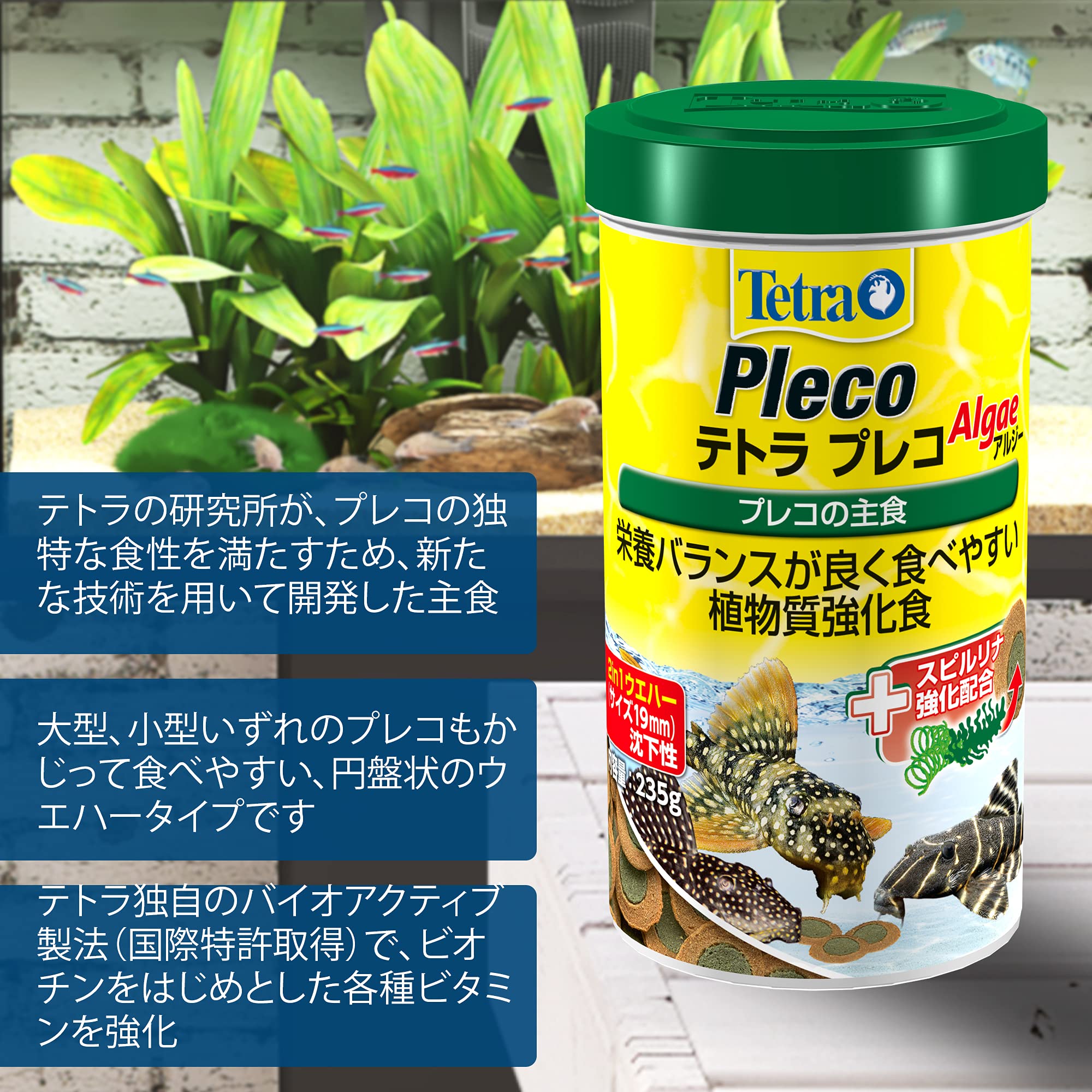 Amazon.co.jp: テトラ (Tetra) プレコ 105g プレコの主食 栄養バランス