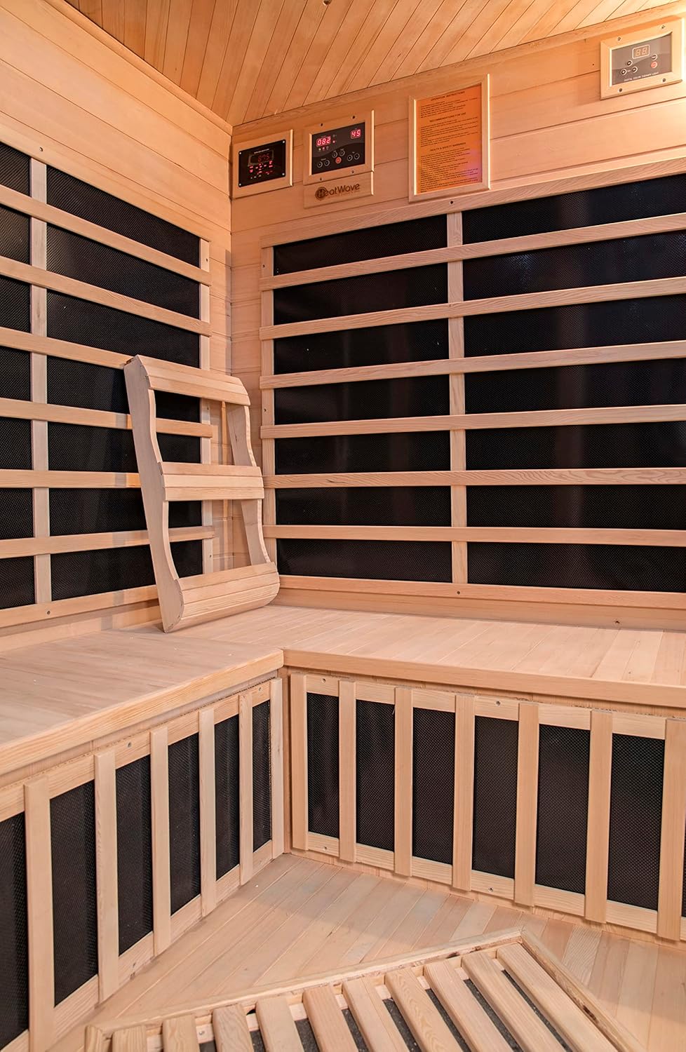 Sonoma 3-Person Natural Hemlock Infrared Corner Sauna