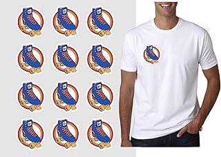 2/3/4/5/6/7/8/9/10/12 inch Your Logo Iron on Transfers Personalized Customer for T-Shirts/hat/Pants Decals Heat Transfer Sticker for Clothes DIY Decorations DTF Transfer Ready to Press (DTF by Size)