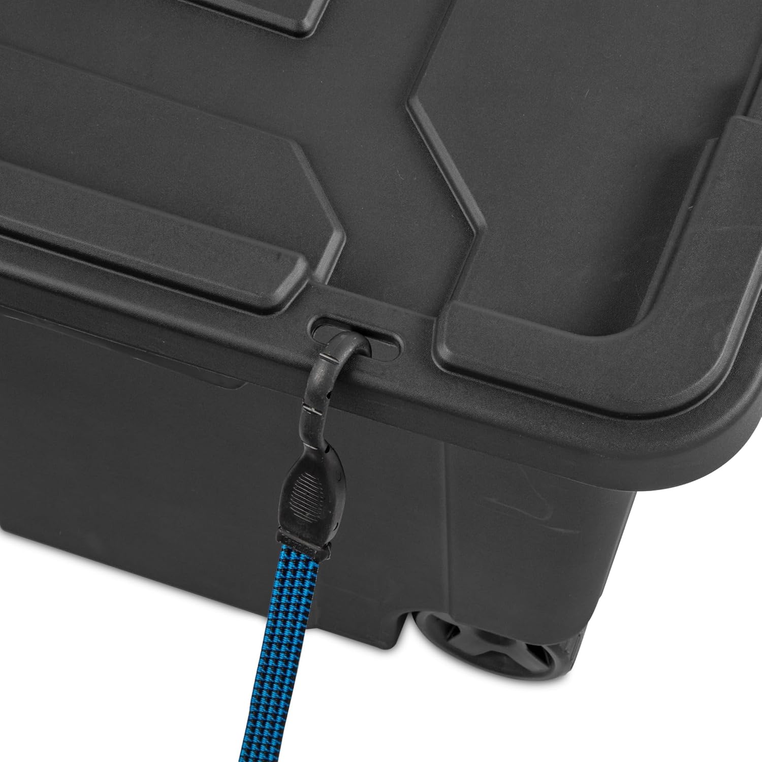 Heavy - Duty 40 Gal Wheeled Storage Bin with Lid, Large Plastic Tote for Garage/Camping/Moving - Black Industrial Storage Container (1)