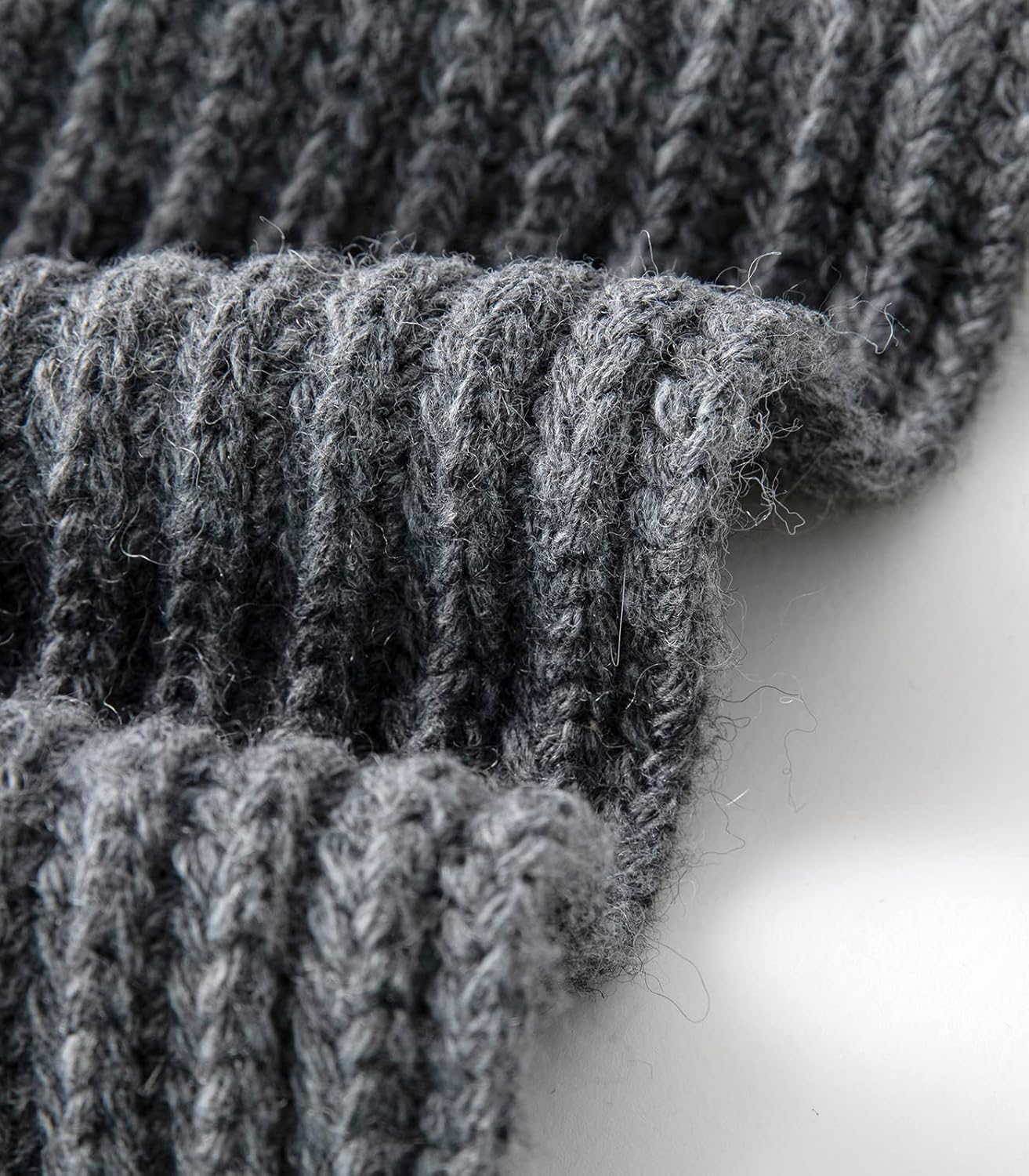 2PCS Merino Wool Knit Beanie Scarf Set for Men & Women, Winter Soft Warm Long Scarves with Wool Beanie Hat - Image 3