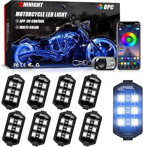 8 Pcs Motorcycle LED Light Kits - Motorcycle Gifts For Her