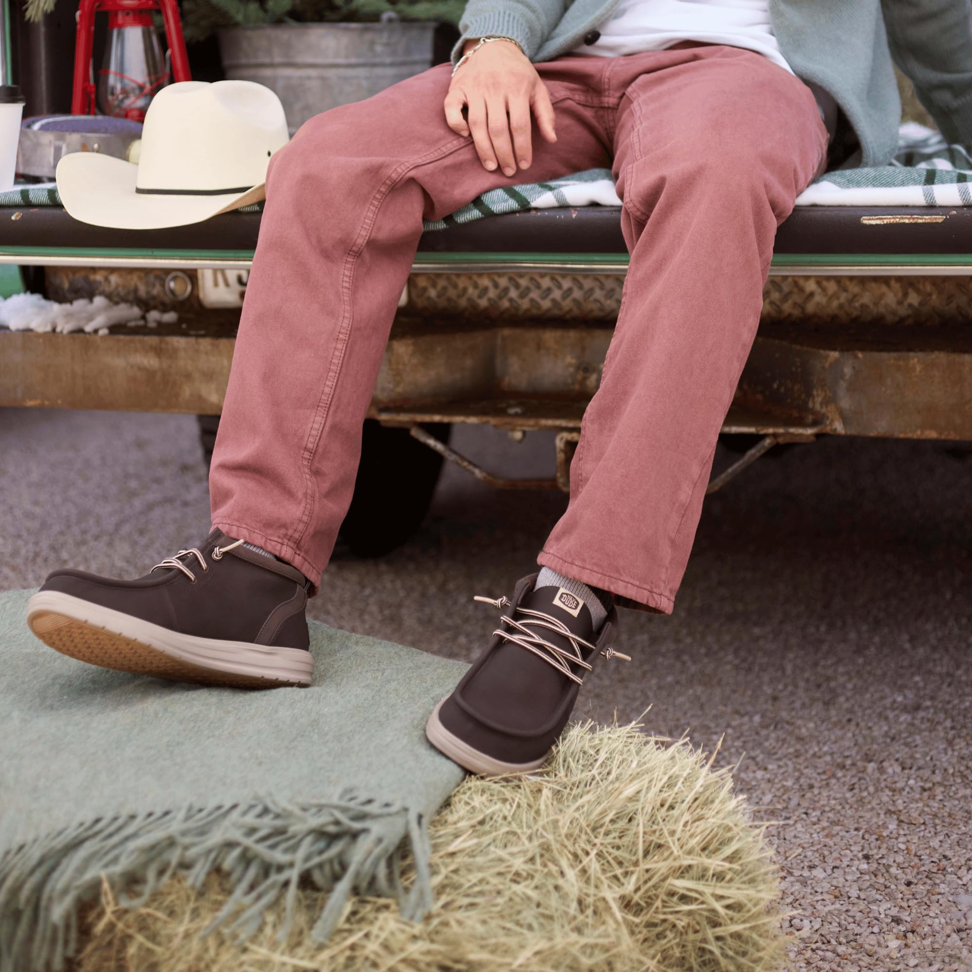 HEYDUDE Chaussures Bateau Wally Mid gripr Classic 2iv Mole Brown