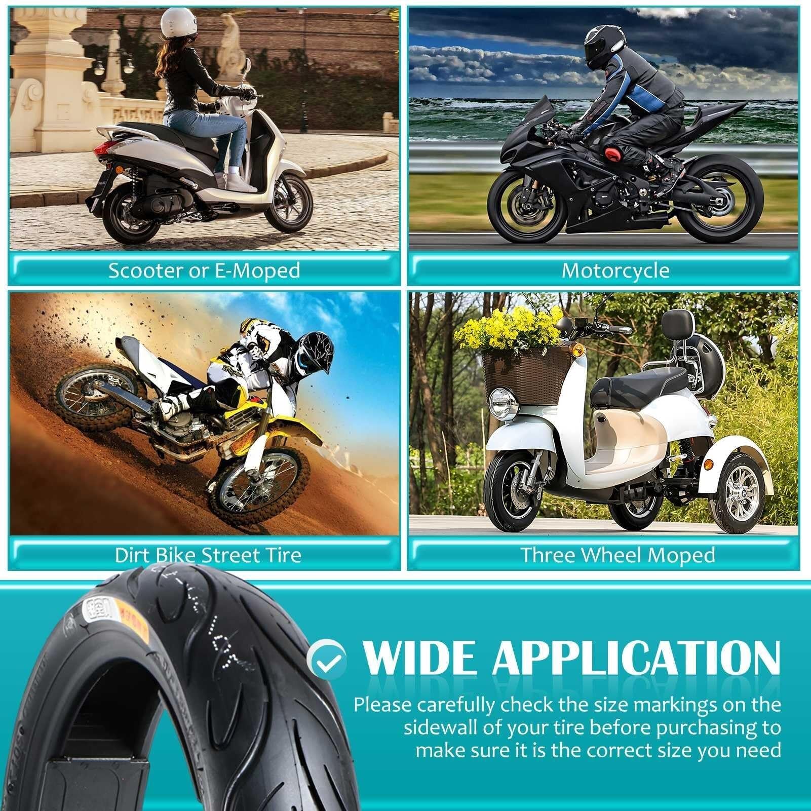 70/90-10 Opona Motocyklowa 70/90/10 z Niską Opór Toczenia dla Felg 10 Cali z 70 90 10 Tubeless TL 38J 250kPa Wysoka Przyczepność na Co Dzień