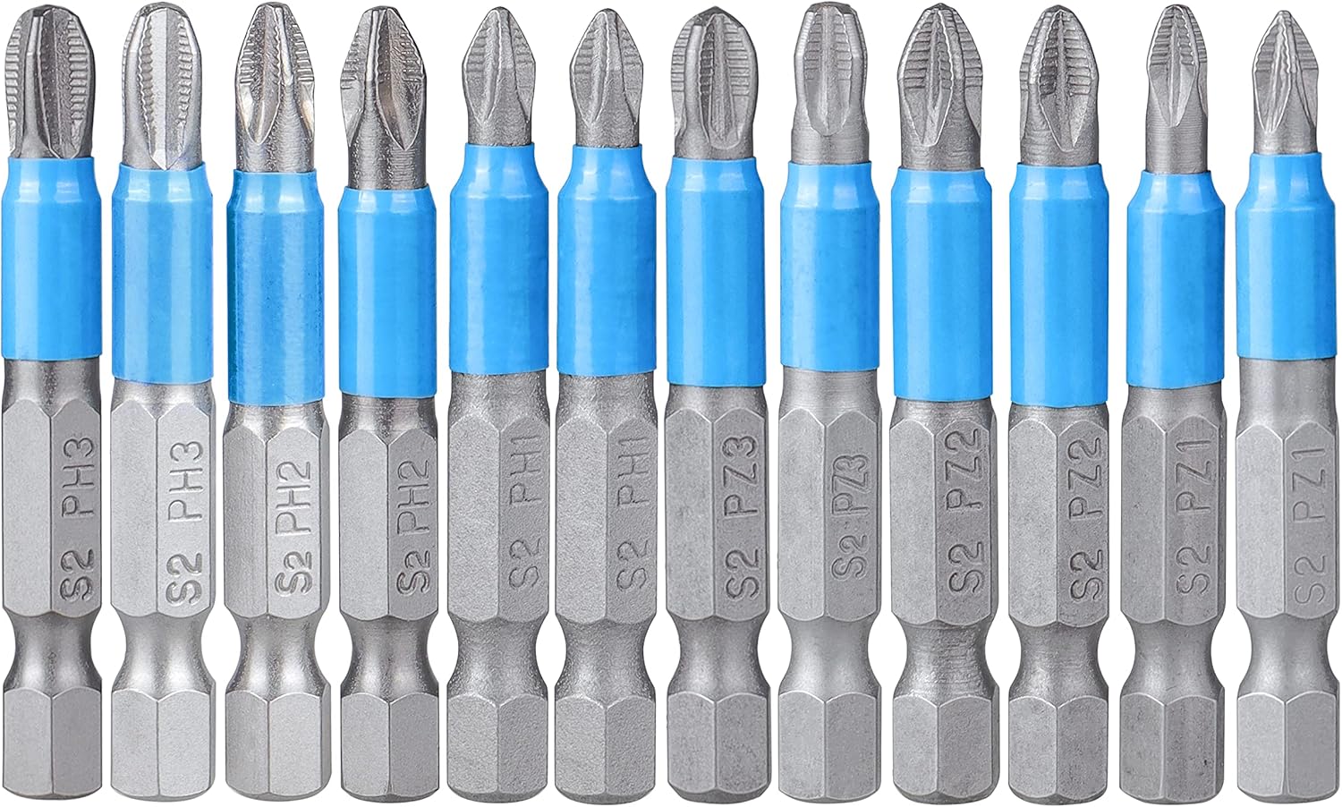 Yakamoz 12Pcs 2Inch Phillips Screwdriver Bit Set PH1 PH2 PH3