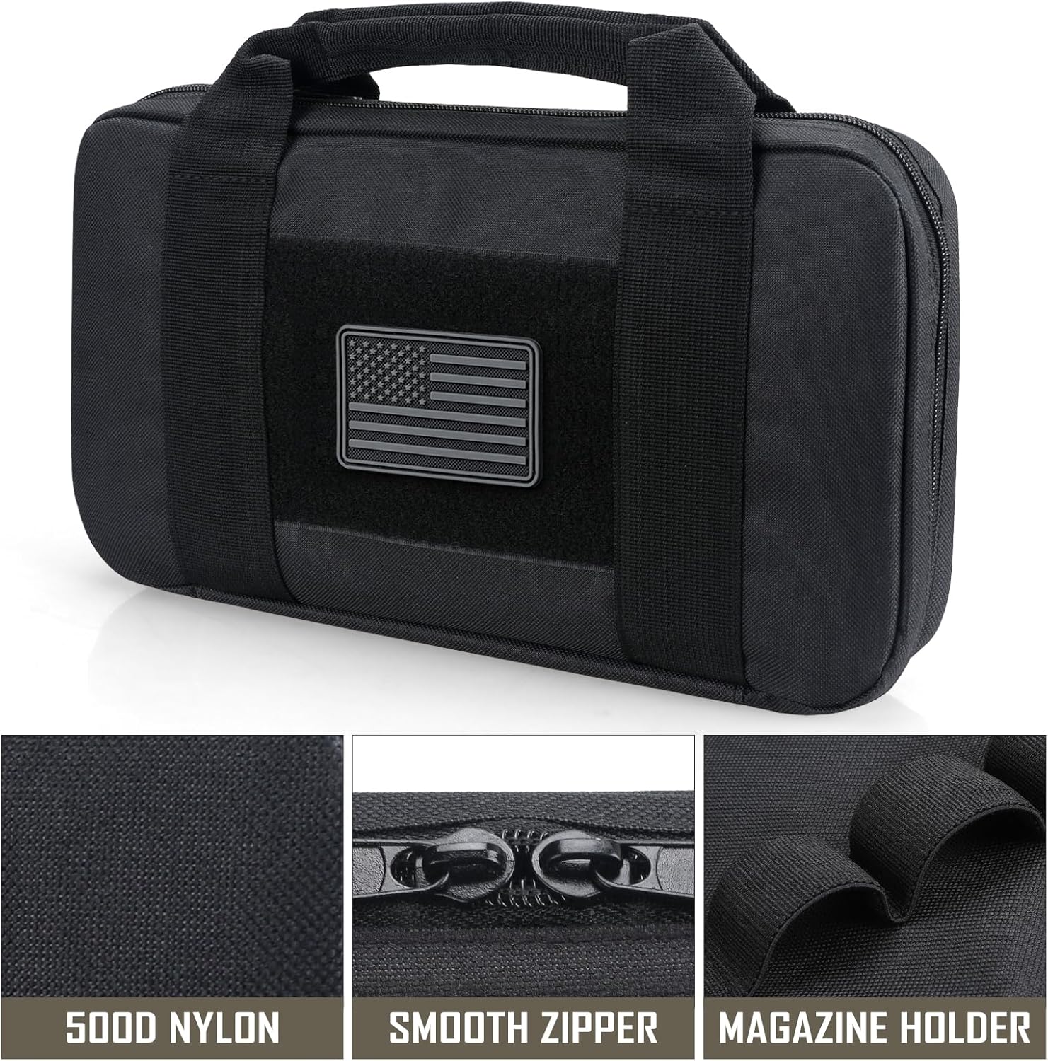 LIVANS Tactical Pistol Gun Case, Padded Handgun Case Double Pistol Wallet Handgun Pistol Soft Cases Rectangle Handguns Pouches