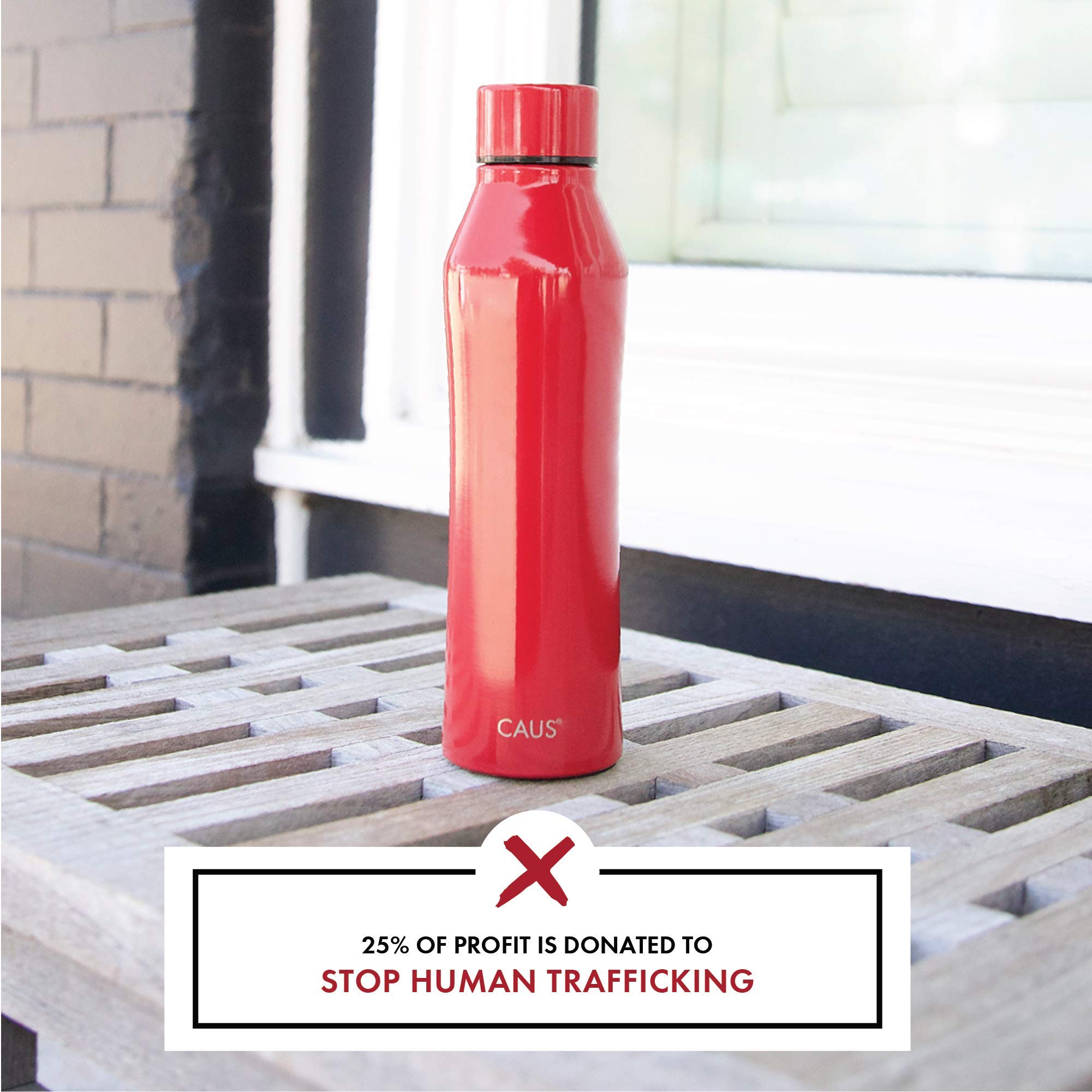 Amazon | CAUS レッドヒューマン交通 ステンレススチールボトル 17