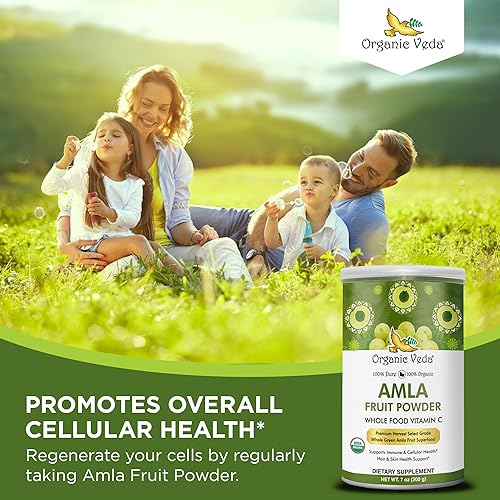 Miniatura 5 de Polvo orgánico de frutas Amla 7 onzas certificadas por USDA 100% puro y natural Super Food Supplement. Sin OMG, sin gluten