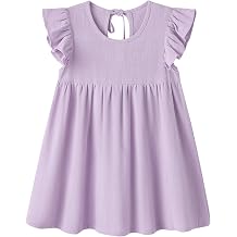 pureborn Toddler Baby Girls Dress Sleeveless Soild Dresses 1-6 Years