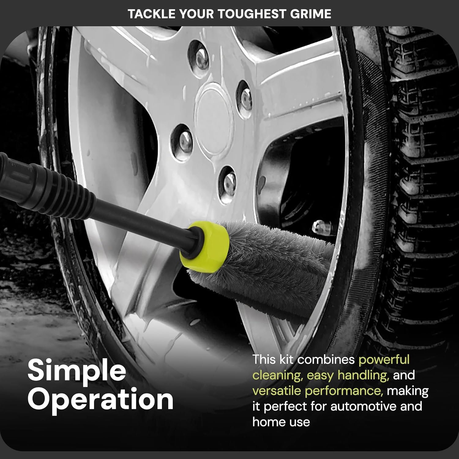 Sun Joe SPX-CCK Car Care Accessory Kit, Includes SPX-RB1 Rotary Wash Brush & SPX-WB1 Wheel Rim Brush