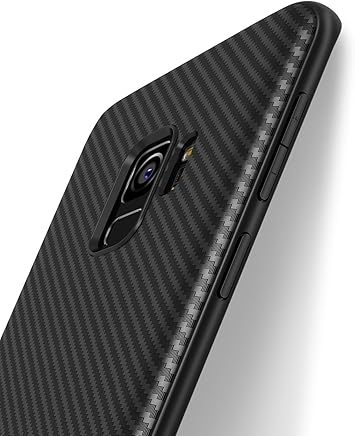 J Jecent Funda para Samsung Galaxy S9, [Textura Fibra de Carbono] Carcasa Ligera Silicona Suave TPU Gel Bumper Case Cover de Protecci?n Antideslizante [Anti-Rasgu?o] [Anti-Golpes] Caso de 5.8