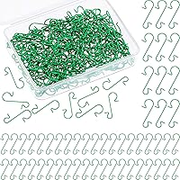 Vista 9 de Tatuo 240 ganchos para adornos de Navidad, ganchos de alambre de metal para árbol de Navidad, caja a granel con almacenamiento para decoración