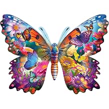 RoseArt - Big Shaped - Beautiful Butterfly - 500 Piece Jigsaw Puzzle for Adults