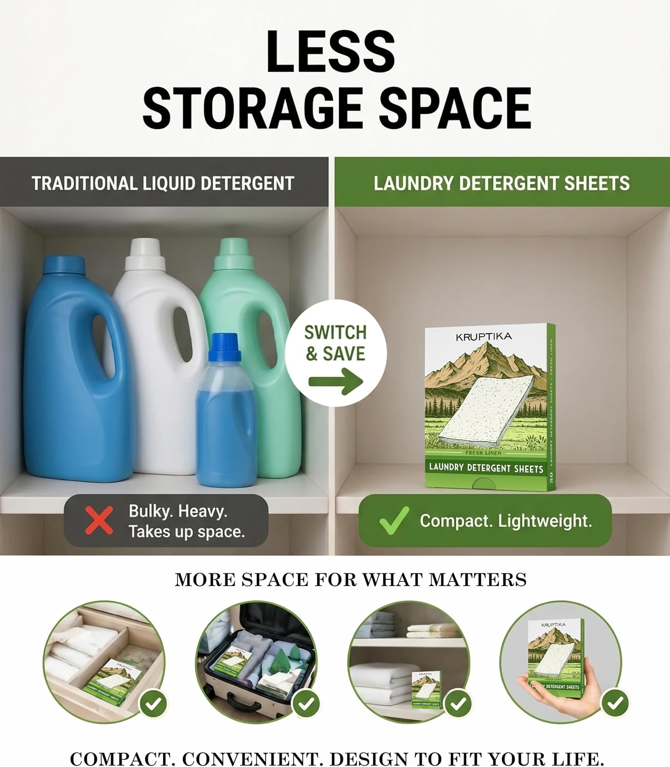 Laundry Detergent Sheets Fresh Linen 30 Count image 3