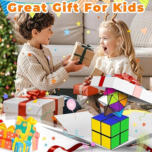 Miniatura 9 de Star Cube - Juego de cubos mágicos, cubo Yoshimoto 2 en 1 para niños y adultos, juguete para niños y niñas de 8 a 12 años