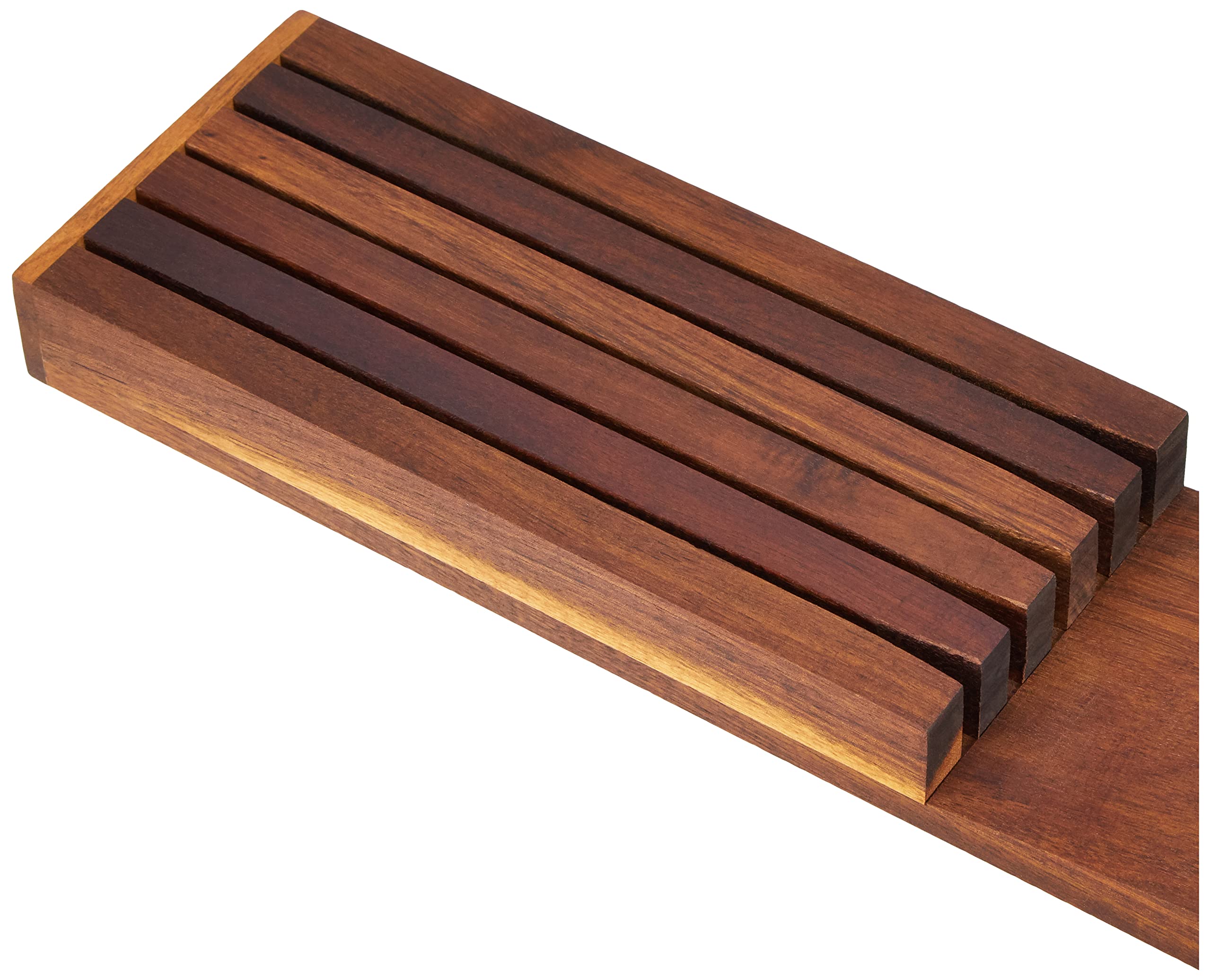 Continenta Wood Bloque cajón de Madera de Acacia para 5 Cuchillos, marrón Oscuro, Talla única