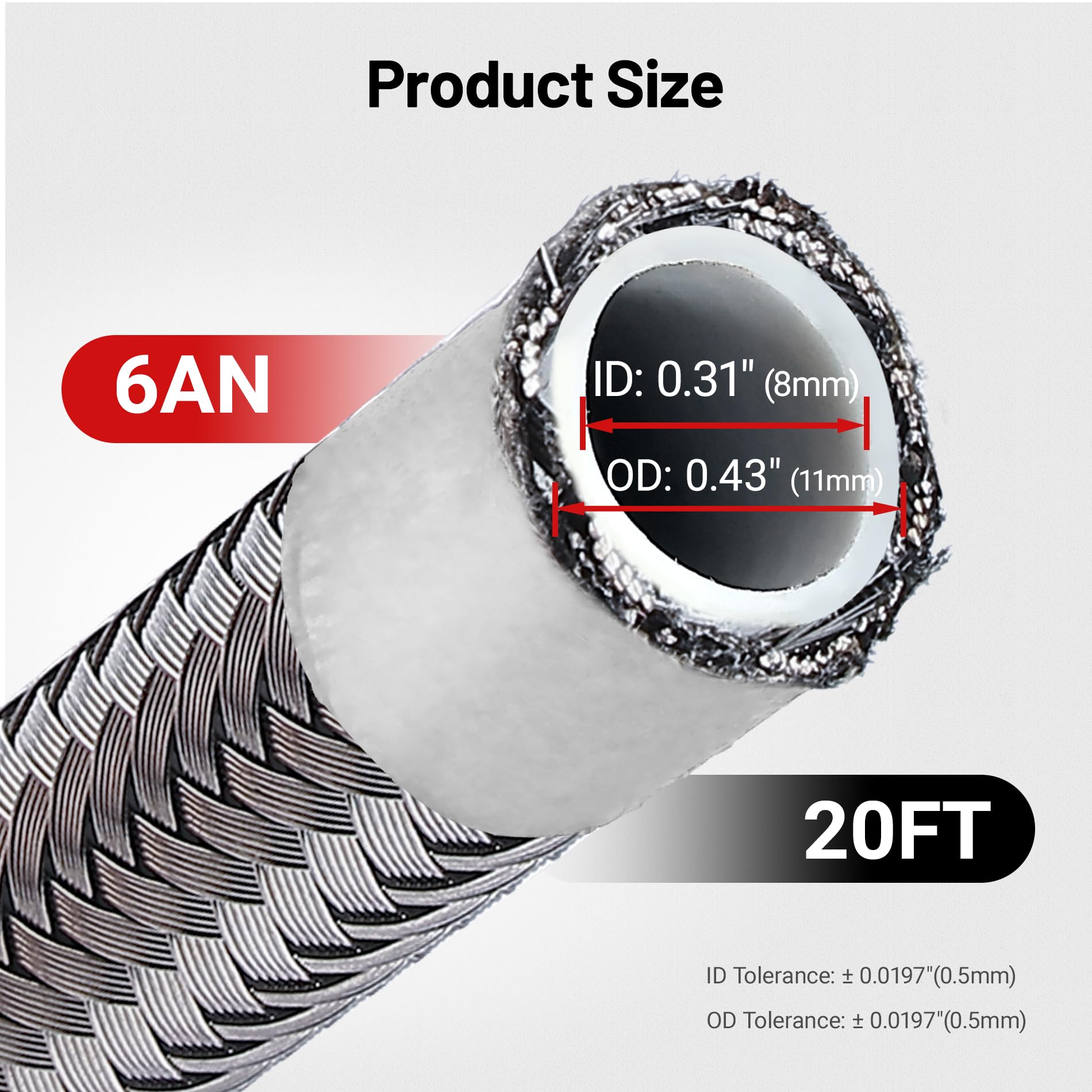 Amazon.com: EVIL ENERGY 6AN PTFE Fuel Line Kit,E85 Stainless Steel
