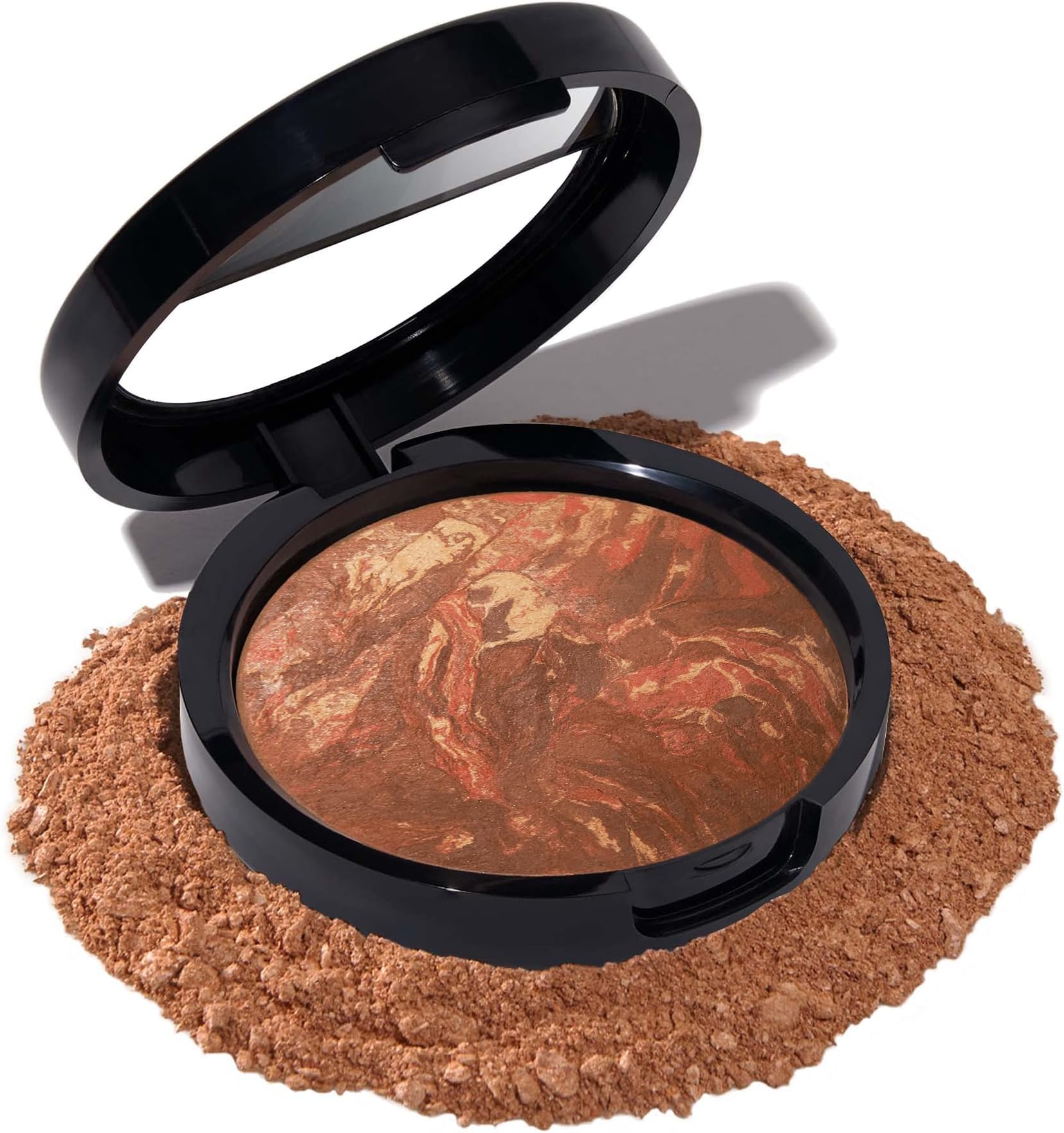 LAURA GELLER NEW YORK Award-Winning Baked Balance-n-Brighten Color Correcting Powder Foundation - Toffee - Buildable Light to Medium Coverage - Demi-Matte Natural Finish