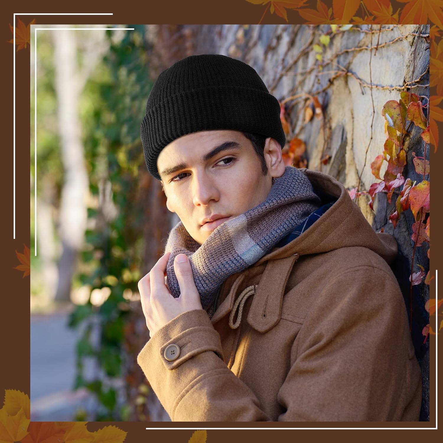 SATINIOR 4 Pieces Trawler Beanie Watch Hat Roll up Edge Skullcap Fisherman Beanie Unisex - Image 5