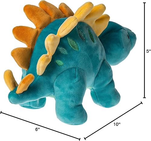 Miniatura 9 de Mary Meyer - Peluche de animal suave como almohada, juguete de 10 pulgadas, dinosaurio estegosaurio azul
