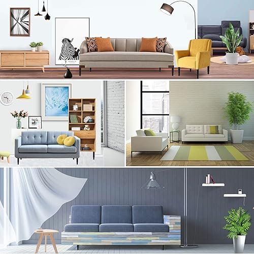 Miniatura 6 de RealPlus Patas de metal ajustables para muebles, patas de 5.9 a 10 pulgadas para sofá, silla, gabinete otomano, marco central de cama resistente,