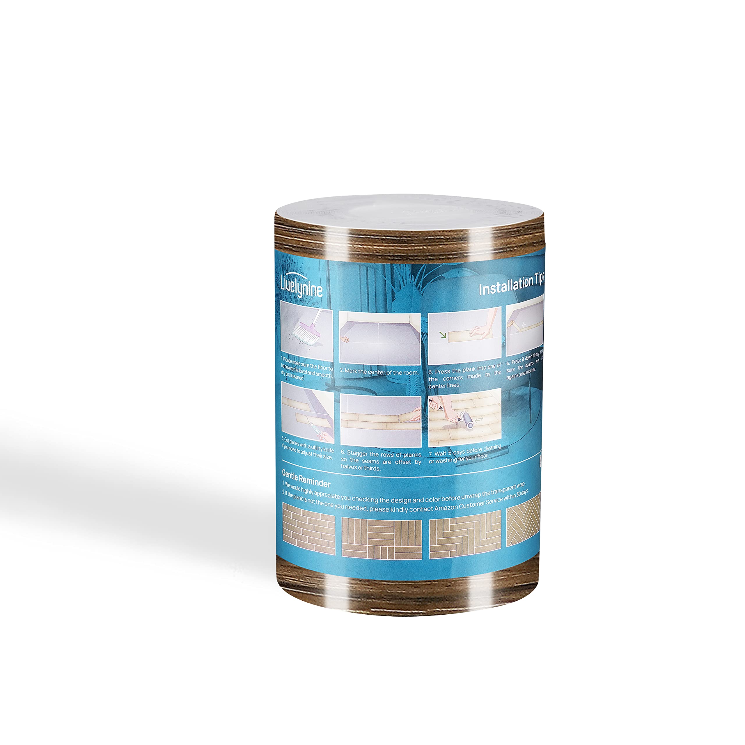 Livelynine 32 Piastrelle Adesive Pavimento Bagno 90CMx15CM Piastrelle Adesive Cucina Effetto Legno Scuro Pavimento PVC Adesivo Effetto Legno per Camera Soggiorno Impermeabile Carta Adesiva per Muro