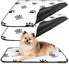 Elite Paws® UK (M) Premium Heavy-Duty Washable Dog Pee Pads (2-Pack) - Extra-Thick, Ultra-Absorbent & Leak-Proof Reusable Puppy Training Mats, 77x50cm, Urine-Revealing White For Puppies & Senior Pets
