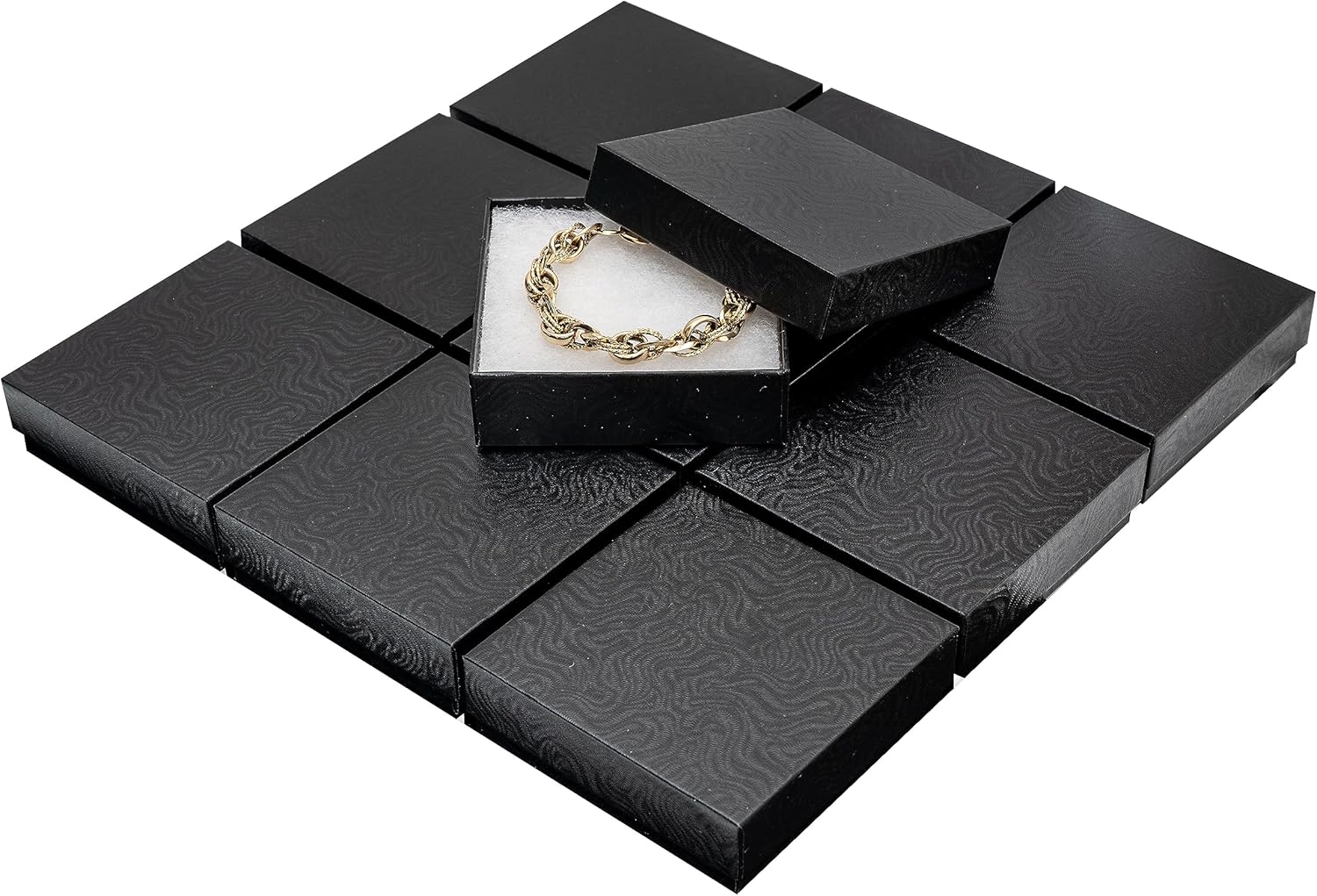 Prestige and Fancy Jewelry Boxes, 24 pack Black Gift Boxes