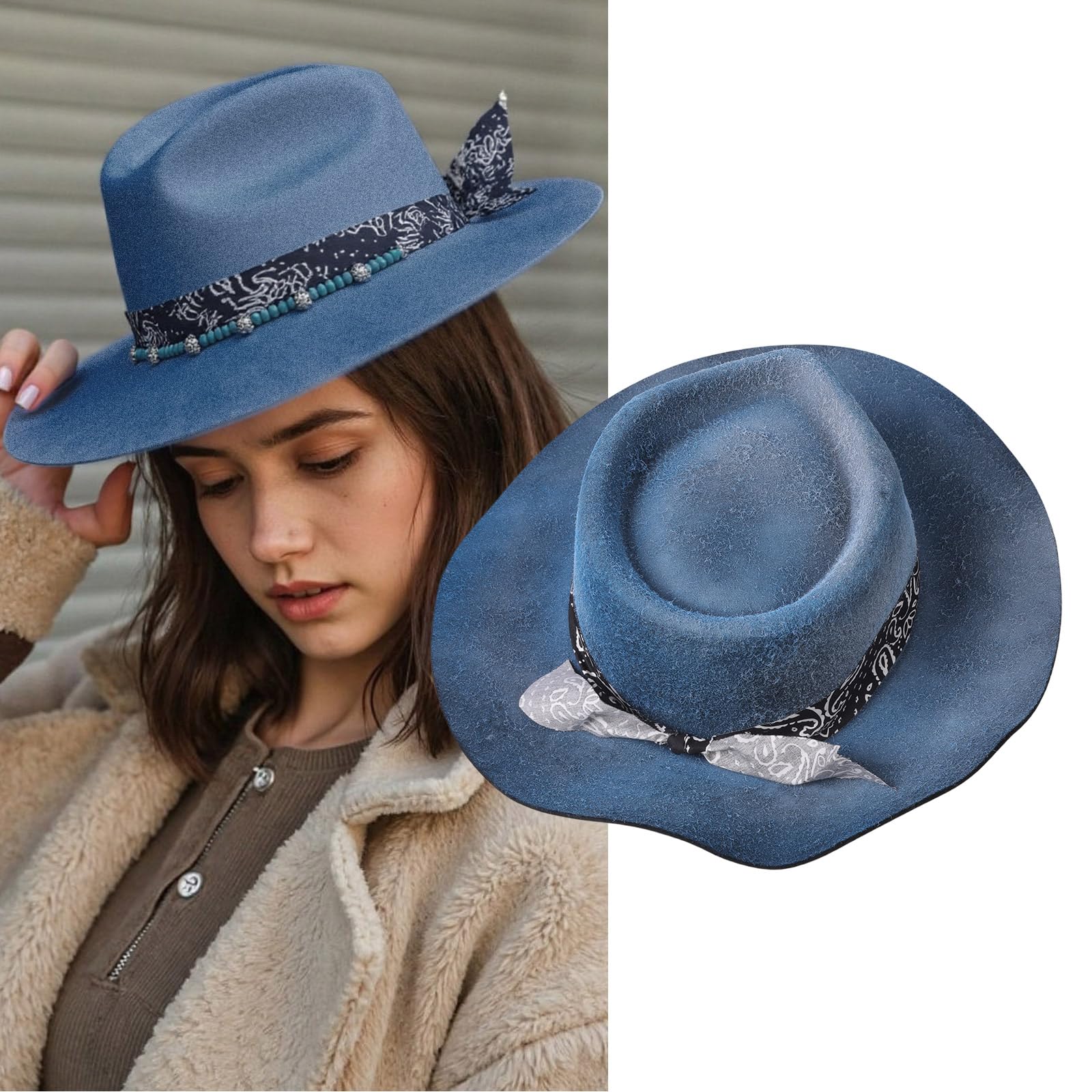 Homburg wełniany klasyczny kapelusz stylizacyjny prezenty dla chłopaka szerokie rondo unisex odzież na spotkania rekwizyty fotograficzne oddychające wygodne czapki