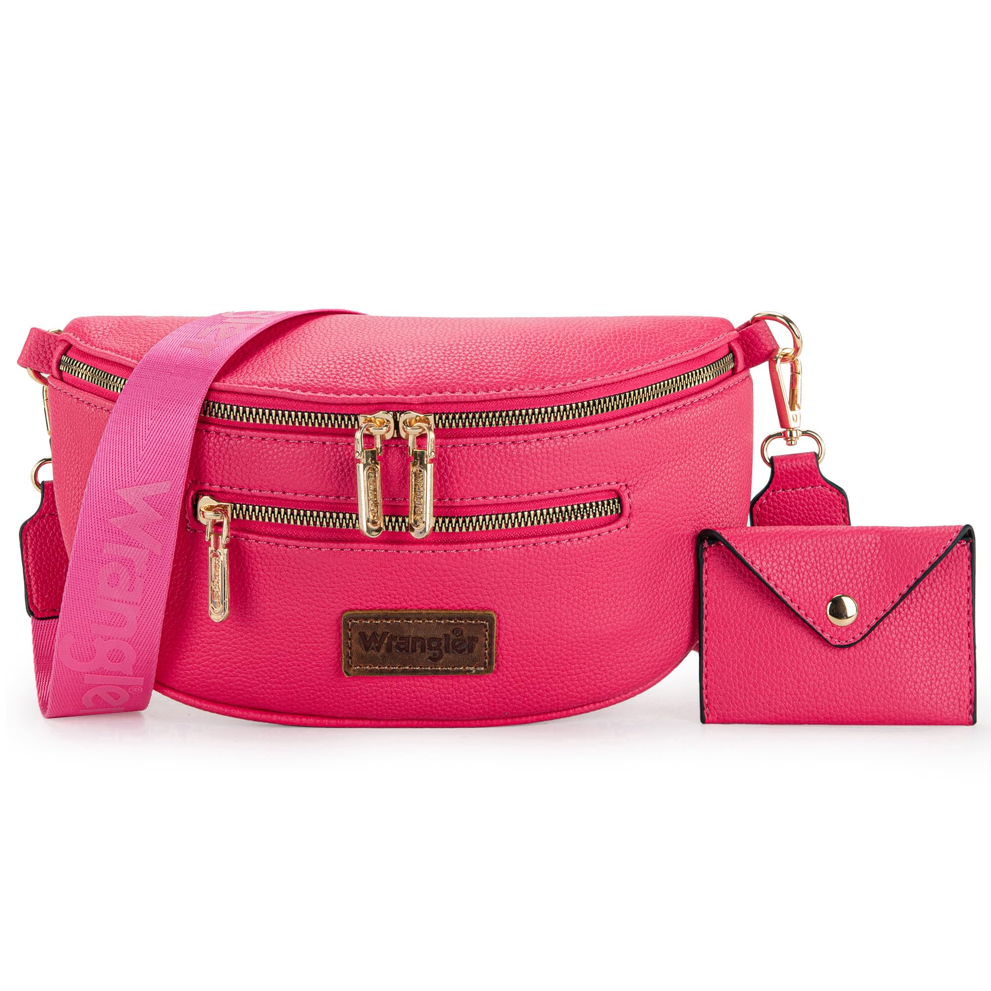 Wrangler Fanny Packs for Women Crossbody Sling Bag Waist Pack Belt Chest Bag with Card Holder