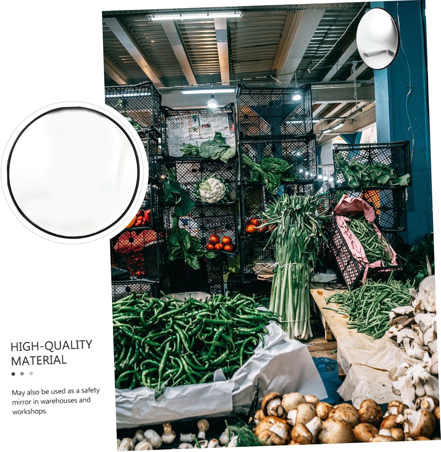 Convex Mirror Safety Mirror for Corners Panoramic View for Shops Buildings
