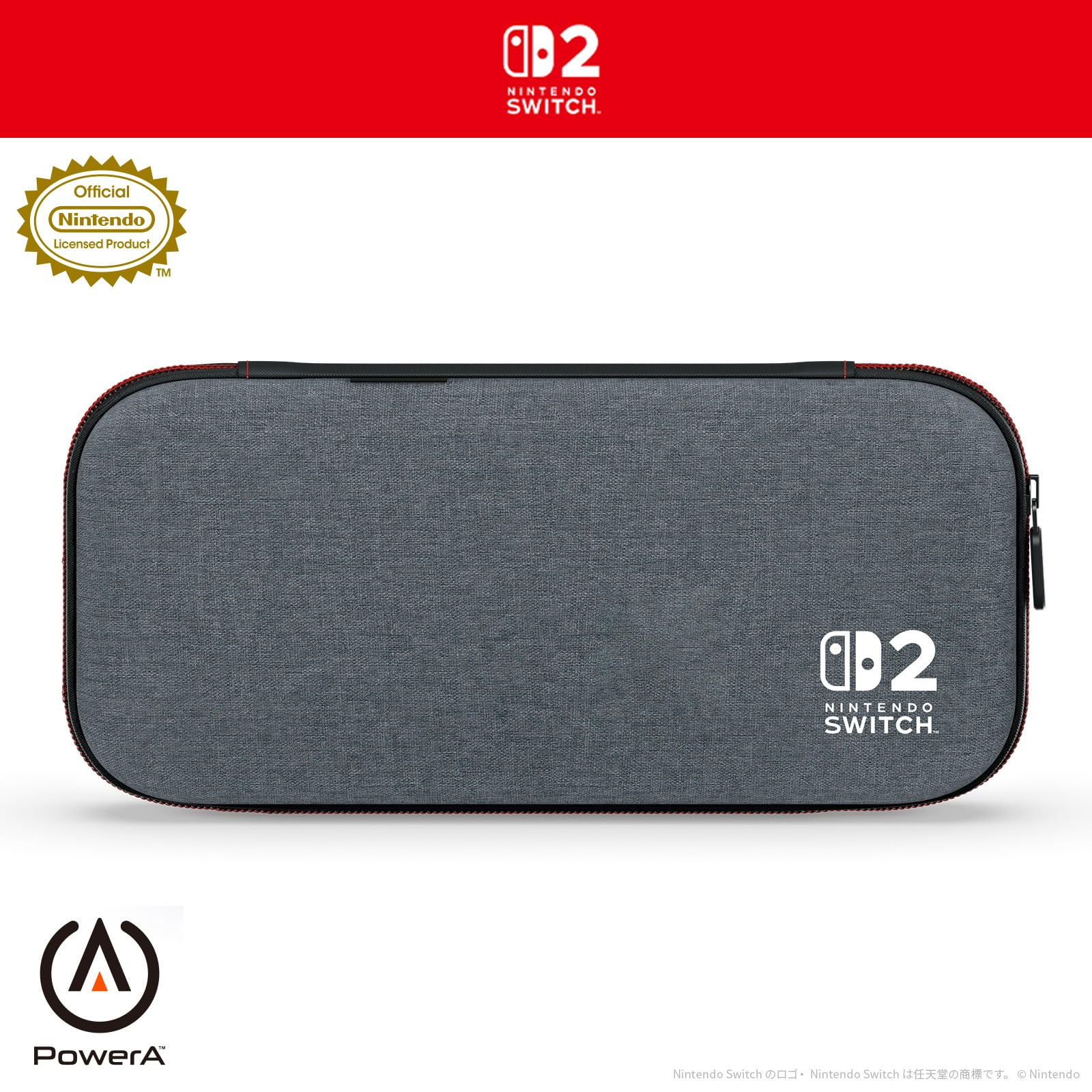 PowerA Slim Case Nintendo Switch 2 Dark Grey Licensed Carry Case Japan