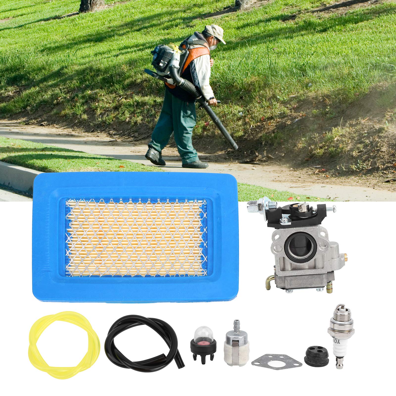 Carburatore con Kit Filtro dell'Aria Adatto per Echo PB770 PB770H PB770T Kit di Messa a Punto del soffiatore a Zaino