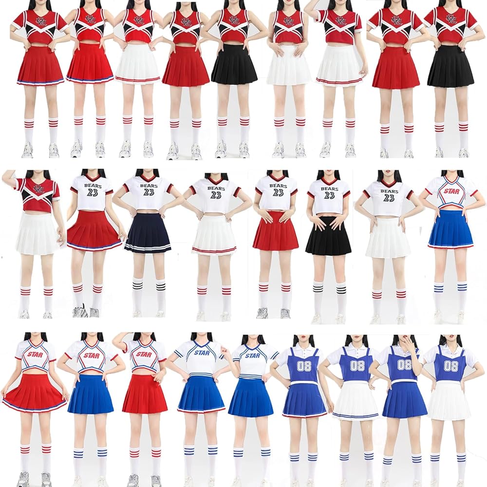 Amazon.co.jp: [ウニヤ] 26種類 チアガール コスプレ 衣装 ポンポン
