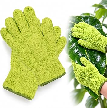 Microfiber Plant Dusting Gloves Clean Leaves Blinds Furniture