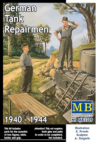 Masterbox Kit de construcción alemán de reparación de tanques a escala 135 1941-1945 (gris)