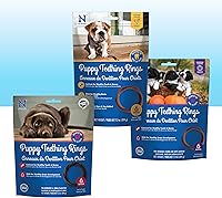 N-Bone Puppy Teething Rings Variety Pack: Chicken, Pumpkin, Blueberry BBQ - 18 Rings for Gentle Gum Relief