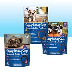N-Bone Puppy Teething Rings 6 Count Bag Variety Pack Chicken Pumpkin Blueberry BBQ Flavor Total 3 Bags 21