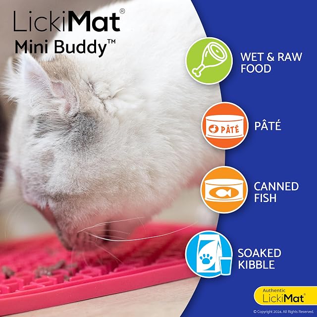 Foto 4 de 6 de LickiMat Cat Mini Classic - Alimentación moderna para toda la familia felina, alimentación lenta, reduce…