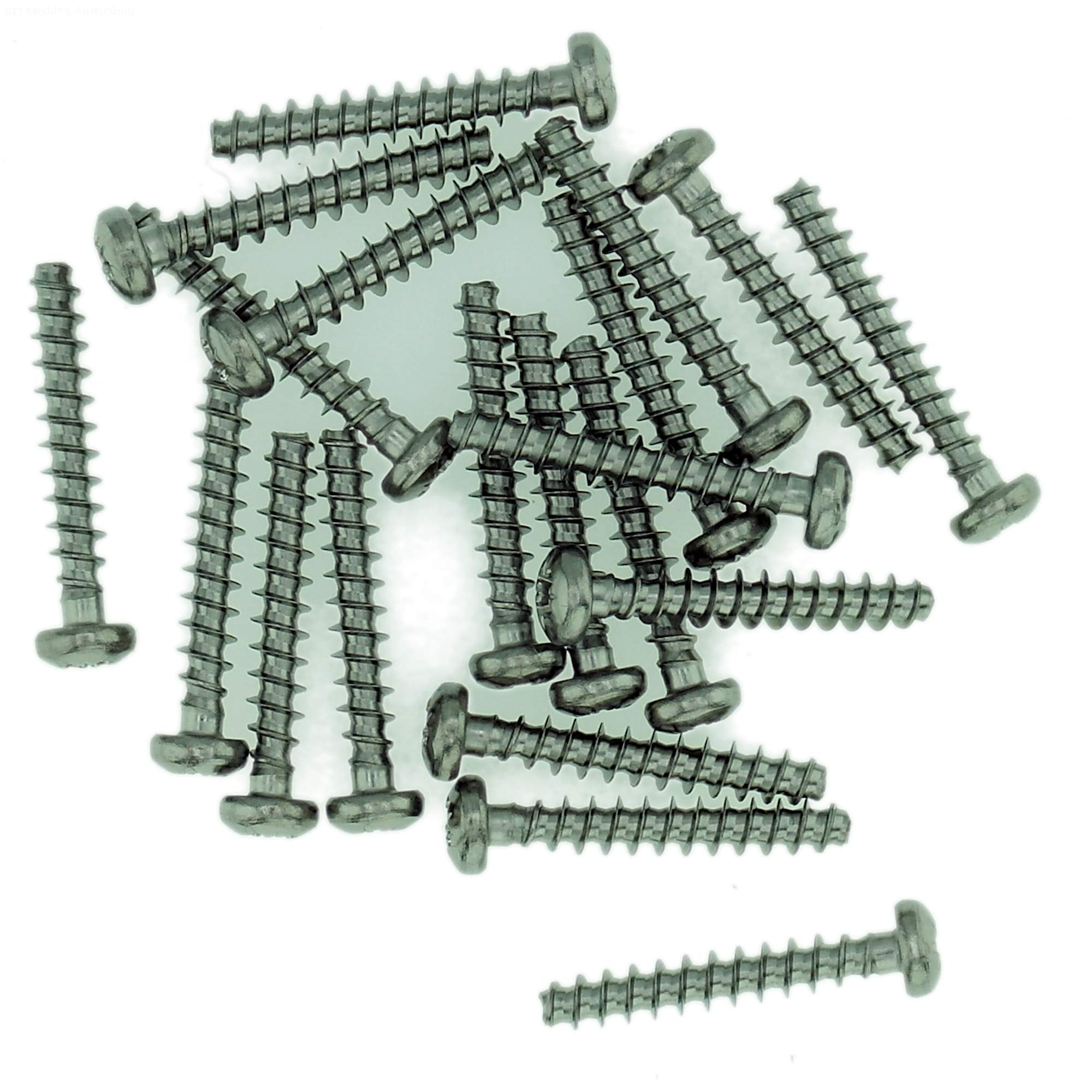 Singularity Supplies D3.5 (3.5Mm X 10Mm) Pozi Pan Screws For Plastic - Stainless Steel (A2) (Pack Of 20)